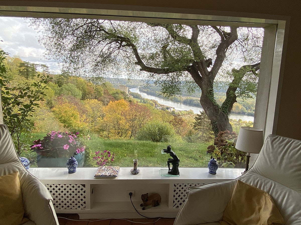 Vue sur la Vallée de Seine depuis une propriété du Vexin
